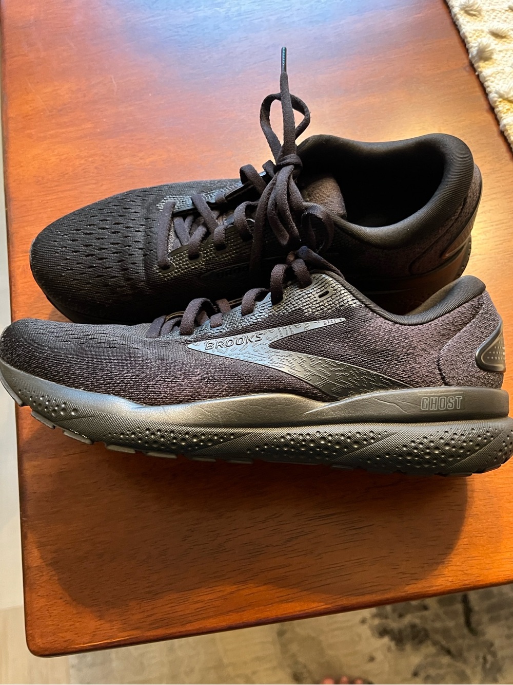 Brooks Ghost 16 Black and Gray Running Shoe